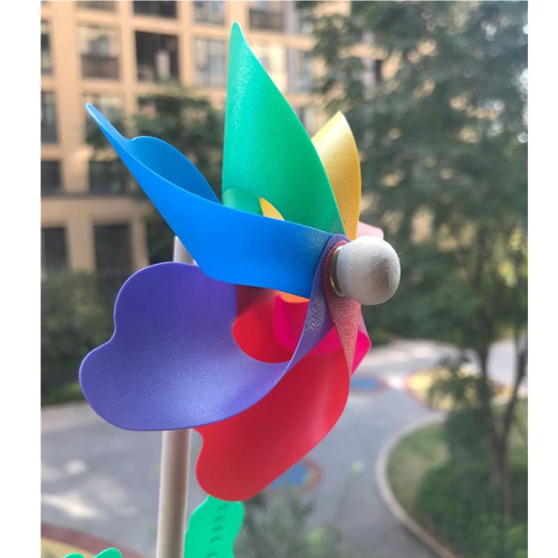 Barevné větrné mlýny Svatba Venkovní uspořádání Dekorace Dřevěná tyč Větrné mlýny vhodné pro