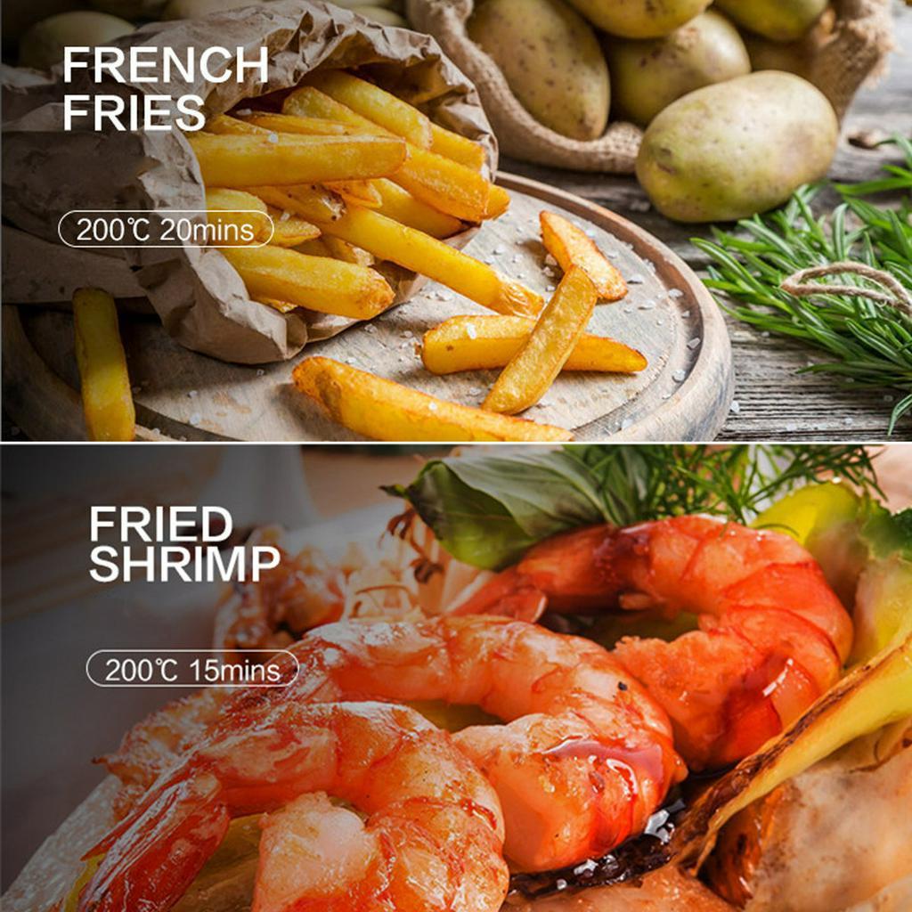 220V 5.5L Multifunction Air Fryer Oil free Health Fryer Cooker Smart Touch LCD Deep Airfryer Pizza Fryer 1500W
