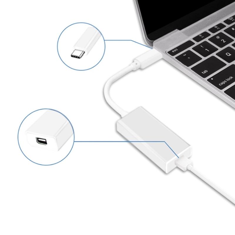 Type C To Mini  Converter For Video Transmission For USB C Laptops And Displays Data Cord Power Connector