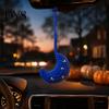 Spooky Interior Car Decoration Rearview Mirror Crochet Hanging Decoration, Knitting Grim Reaper Ghost Moon Star Snowman Ornament, Halloween