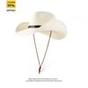 Straw Men's & Women's Adjustable Wide-Brim UV-Protective Cowboy Hat for Outdoor Hiking Summer