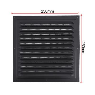 Hliníkový ventilační kryt Kovový lamelový ventilační kryt Domácí ventilace Kancelářská ventilace Včetně nylonové síťky Nátěr vypalovací barvou