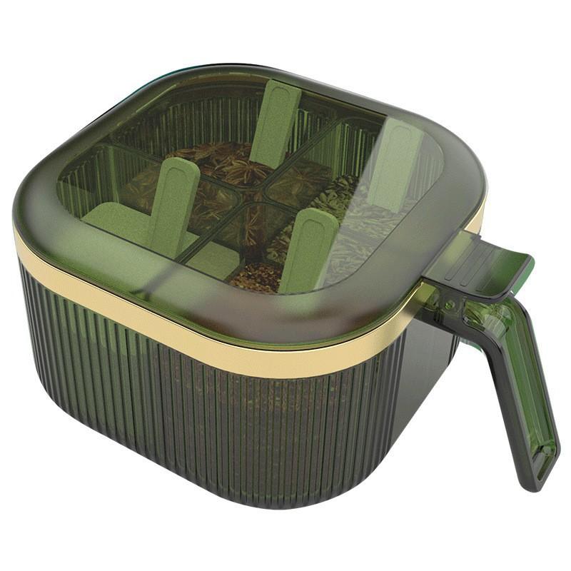 Seasoning Box Combination Set Household Kitchen Storage Box Storage Box Integrated Multi-grid