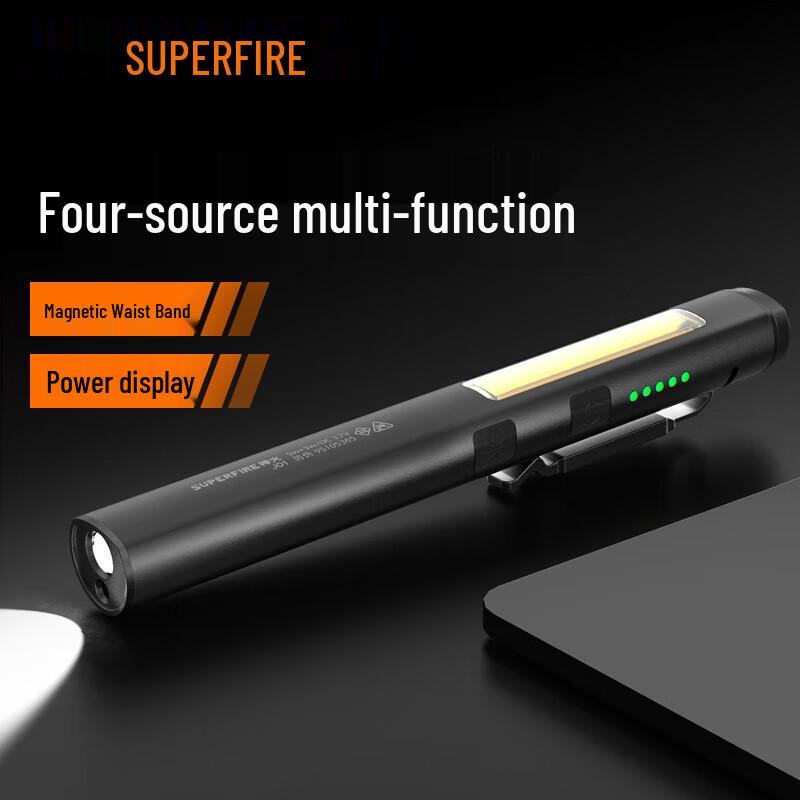 SupFire J01 Rechargeable Flashlight & Laser Pointer