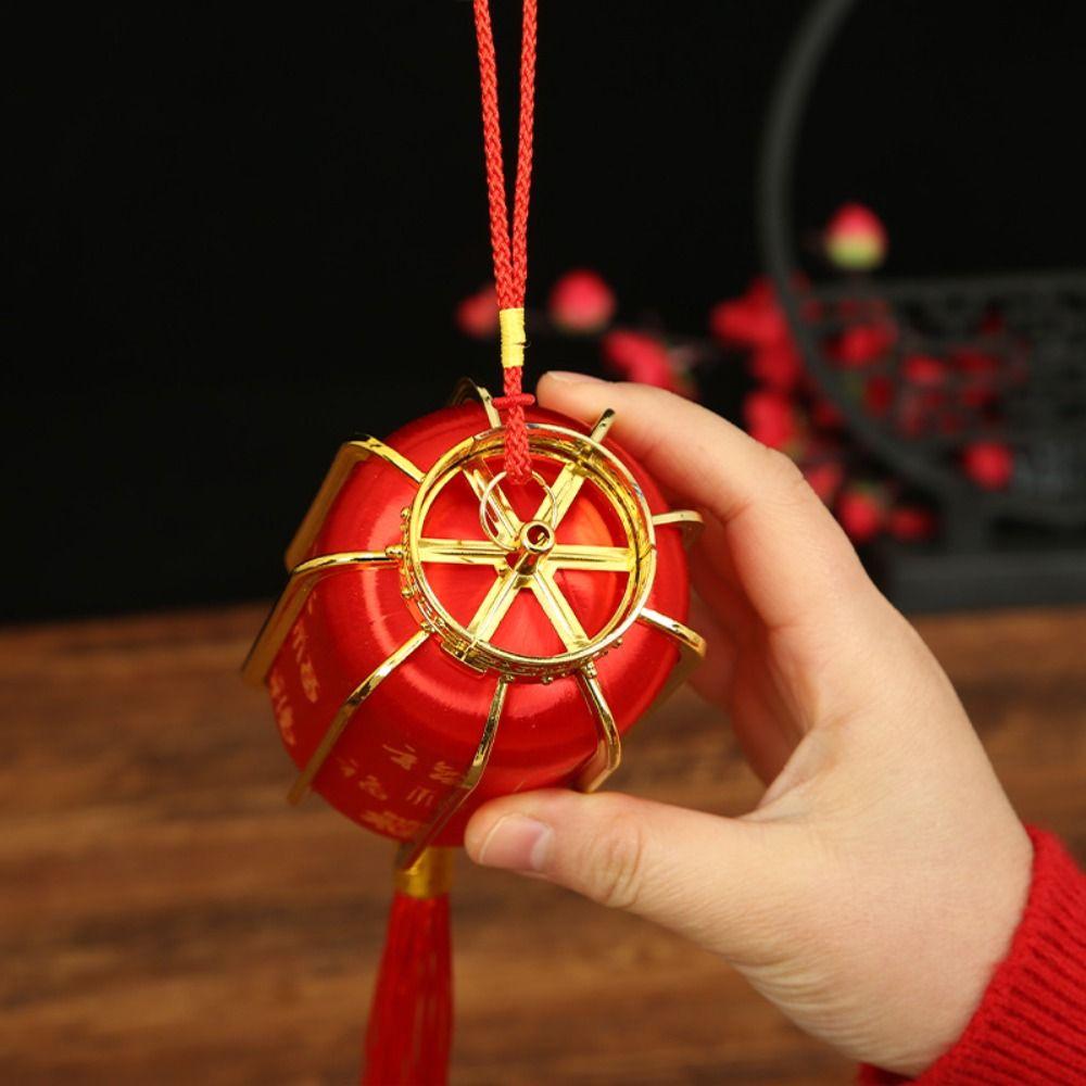 Festive Lighting Retro Chinese Red Lantern Traditional Waterproof New Year Lanterns Handmade Craft Hanging Fu Lantern Garden