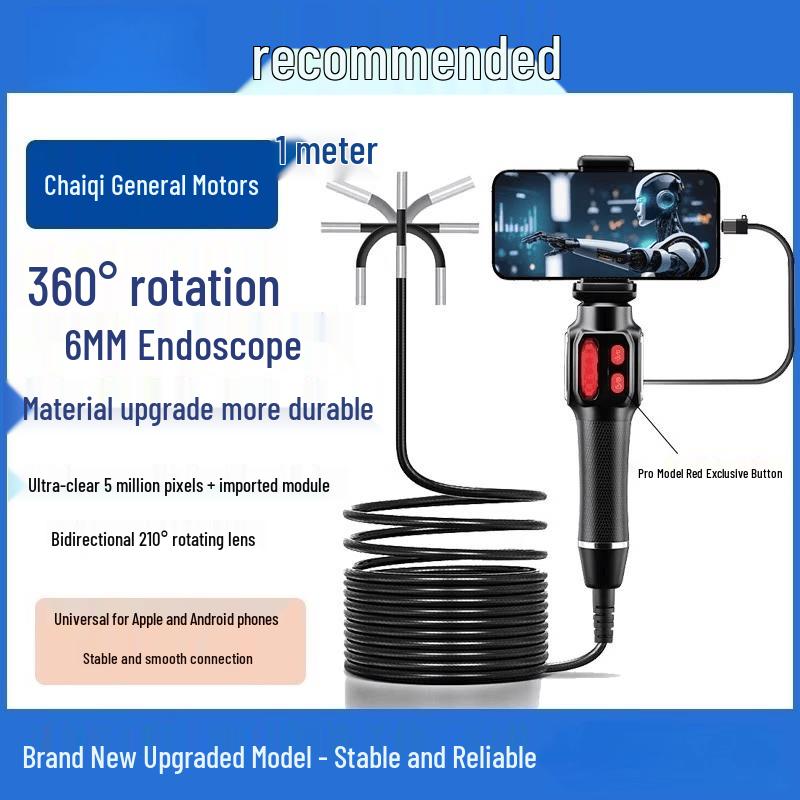 360-Degree Rotating High-Temperature Industrial Endoscope Camera