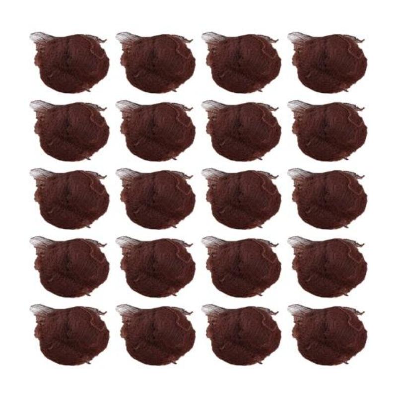 20Pcs Ballet Buns Hair Net 5MM Invisible Breathable Stretchy Nylon Women Girls Stewardess Nurse Bank Staff Hairbun Elastic Edge Mesh Cover