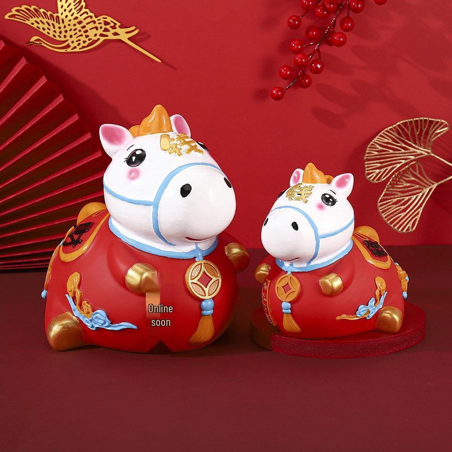 2026 Year of the Horse Zodiac Money Box: Wealth and Prosperity Desktop Ornament