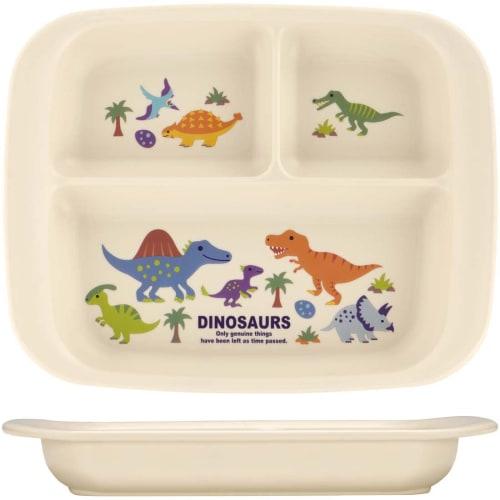 SKATER Baby Tableware Lunch Plate for Children Antibacterial Plastic 470ml Dinosaur Picture XP7AG-A