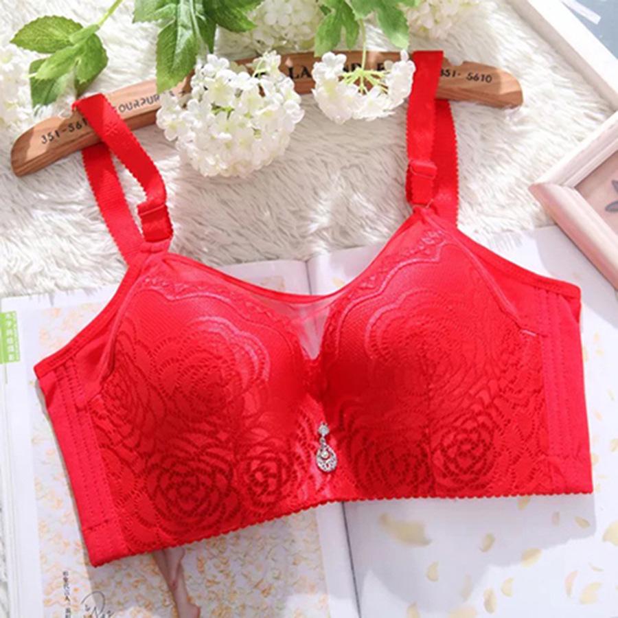Plus Size Wire-Free Strapless Bra for Women - Minimizes Large Breasts, Thin & Gathering Anti-Exposure Design 36/80C