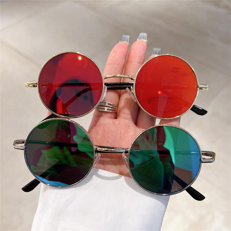 Vintage Steam Punk Round Sunglasses Women Luxury Brand Designer Fashion Trendy Mirror Sun Glasses Men Uv400