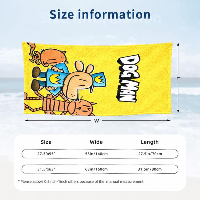 Dog Man Microfiber Beach Towel Quick Dry Sand Free Lightweight Beach Towels for Travel Swimming Camping