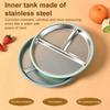 Silicone Shell Suction Cup Kids Plates 304 Stainless Steel Kids Feeding Bowls  For Toddlers