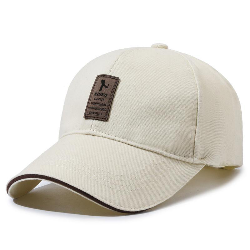 Fashion Leather Label Baseball Cap for Men and Women Breathable Leisure Sports Caps Outdoor Sun Hat Spring Summer Sunscreens Hat
