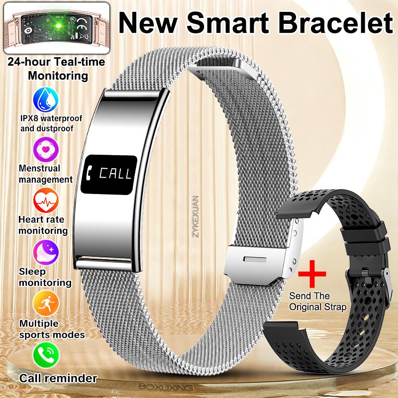 Fashion Women Smart Bracelet Heart Rate Sports Fitness Tracker 10ATM Waterproof Pedometer Call Reminder Smartwatch Men  New