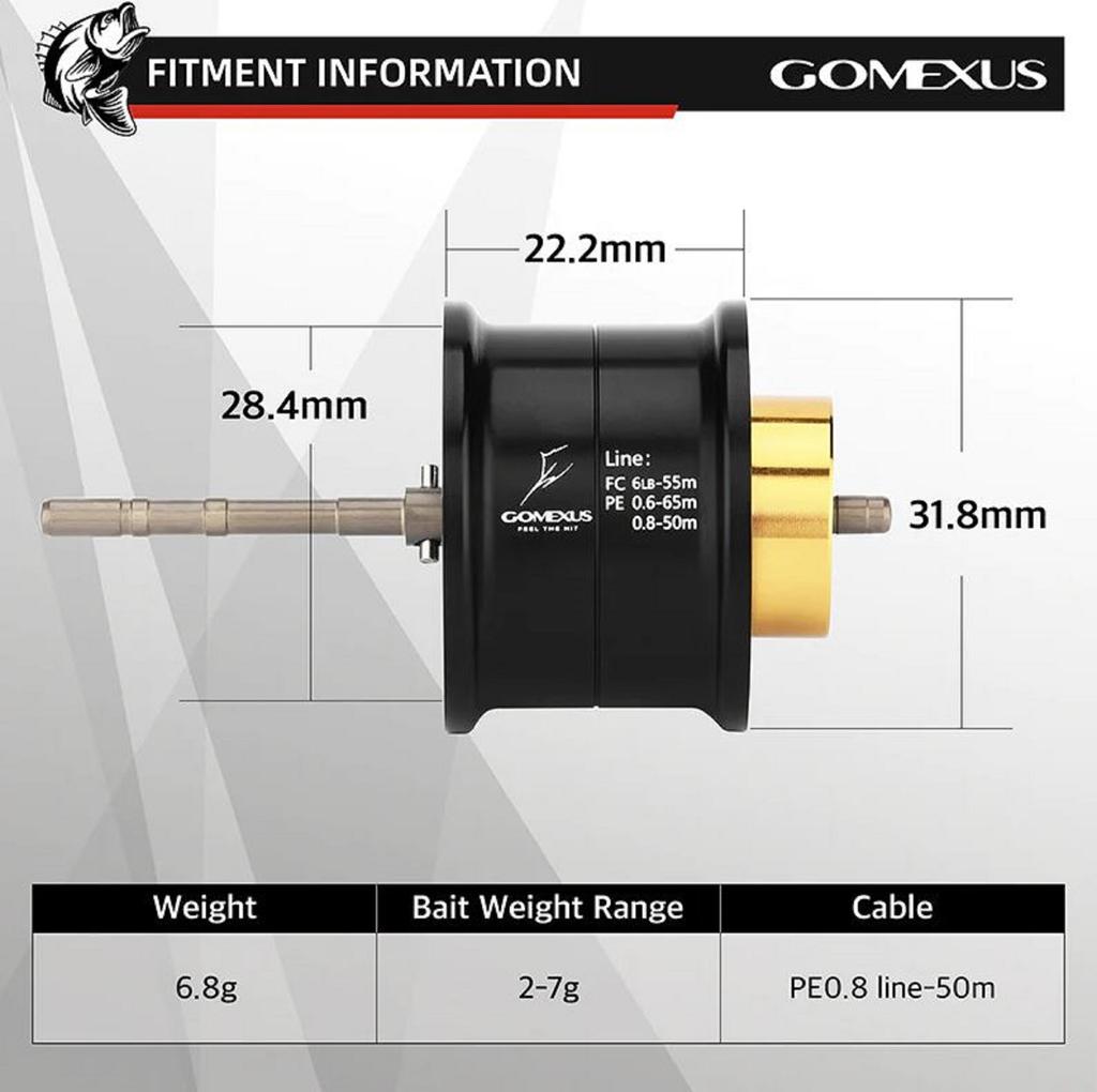Gomexus OZ700-BKPL Bobina Daiwa Tatula Steez Alphas Daiwa (0741)