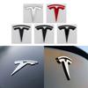 3D ABS Auto Front Motorhaube Emblem Heck Kofferraum Abzeichen Aufkleber Für Model 3 Model Y Ersatz Dekoration Aufkleber Zubehör