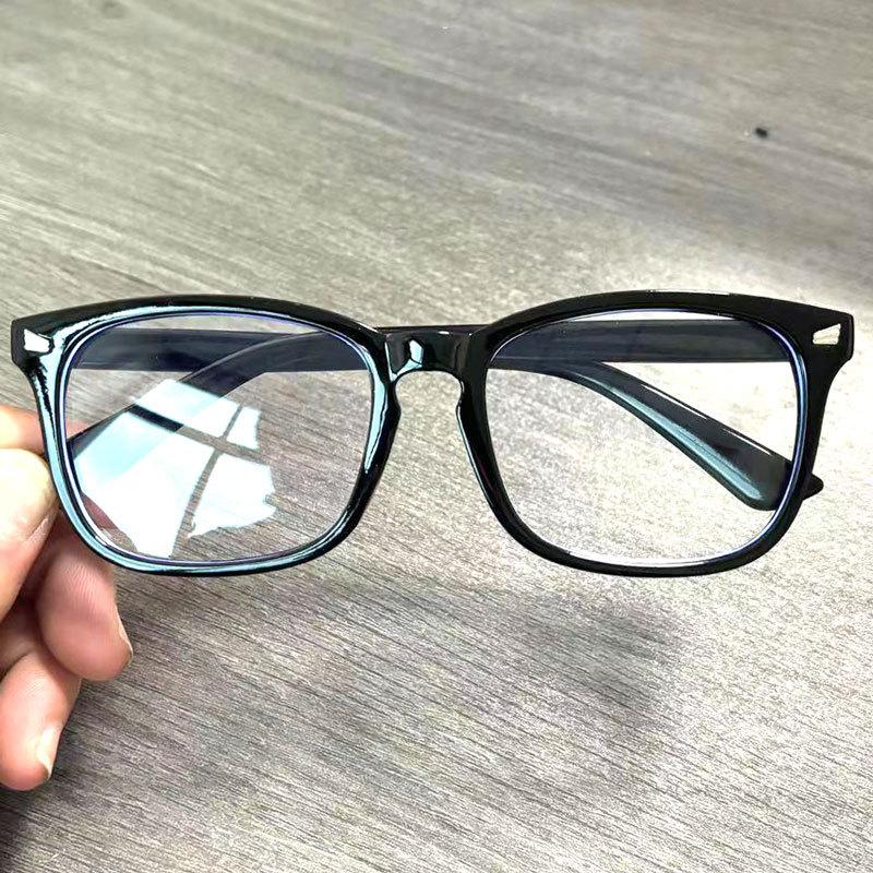 1 Stück Trendige Blaulichtfilter Herrenbrille Gaming TR90 Mattschwarz Anti-Ray Brille Computer Transparent Modebrille