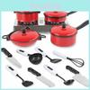 Delightful 13pcs Kid Play House Toy Kitchen Utensils Cooking Pots And Pans Set