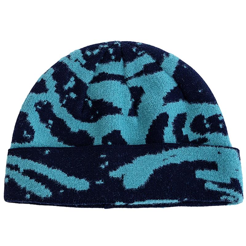 New Unisex Outdoor Skull Cap Fashion Geometric Printing Dandy Winter Hats Sailor Style Hats For Men Women Autumn Ski Beanie Cap