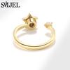 Trendy Anti Anxiety Relaxing Rotating Rings Women Fashion Jewelry Metal Sun Star Moon Spinner Charms Finger Accessories