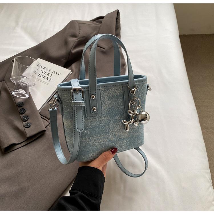 Petit sac seau portable simple pour femme nouveau sac bandoulière messager sac de ville à strass chaud petit sac