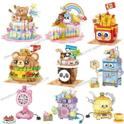 Mattoncini per Costruzioni Casa Elettrodomestico Negozio di Dolci Vista Stradale Merenda Giocattoli per Bambini Ragazzi Ragazze Regali Compatibile Con Lego