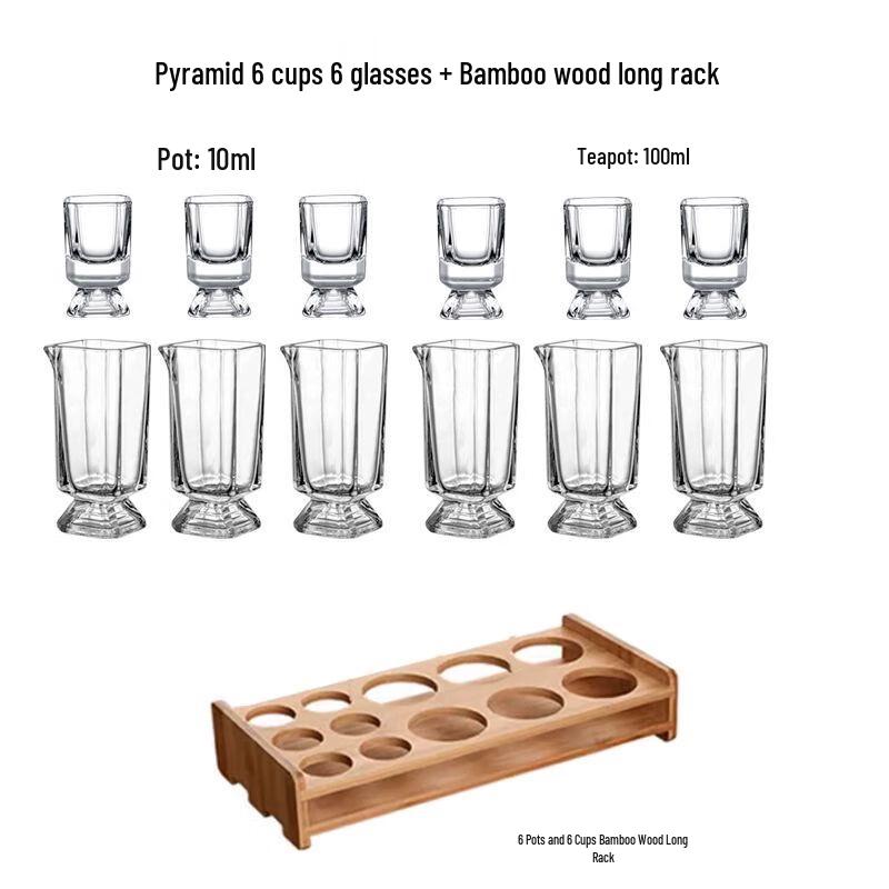 Crystal Glass Baijiu Decanter and Shot Glass Set