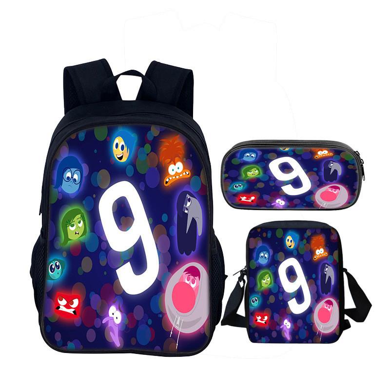 Inside Out 16inch School Backpack Set With Polyester Material For Kids And Teens
