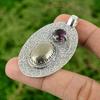 Daughters Day Deal Pyrite Gemstone African Amethyst Pendant Jewelry 925 Silver