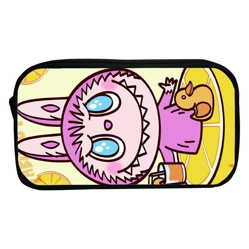 Sött tecknad kanin pennskrin för barn Hållbart polyester-pennfodral