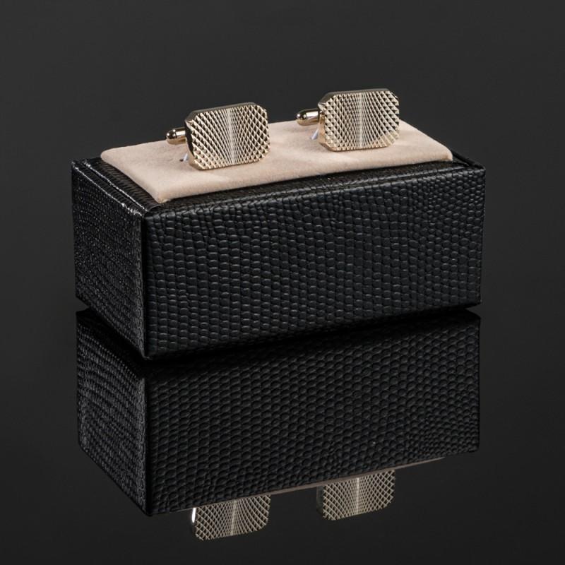 Exquisite Electroplated Gold Batch Flower Metal Cufflinks Men's French Shirt