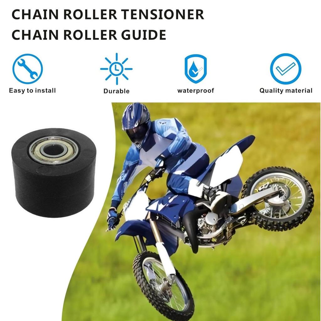 ETUCYNG Motorcycle Chain Roller, Universal Pulley Tensioner - Motorcycle Chain Roller Guide - Bike
