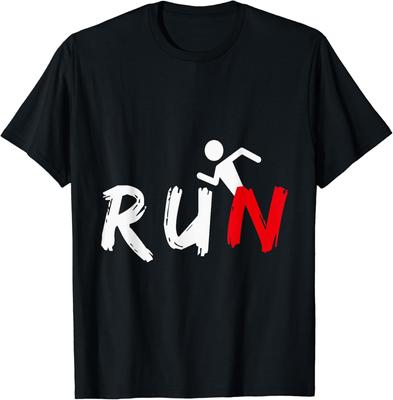 Run Stick Figur Runner Running Funny 5k Runners Marathon Women Unisex T-Shirt Funny Gift Clothes Tops Graphic T Shirt