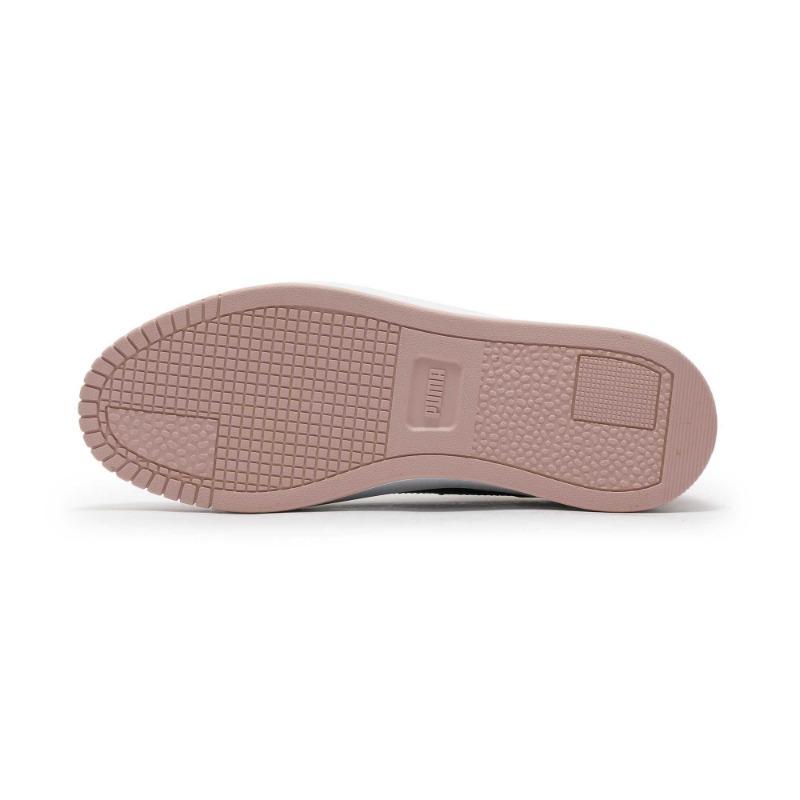 PUMA Carina Street Women Split Leather Synthetic Leather Versatile Low-top Skate Shoes White Pink 389390-45