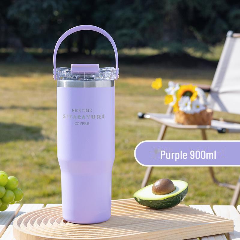 High-Quality Stainless Steel Thermos with Dual Straw - Perfect for Fitness Enthusiasts and Car Use