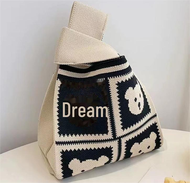 Chic Portable Knitted Handbag - Xiaohongshu Recommended Cute Style