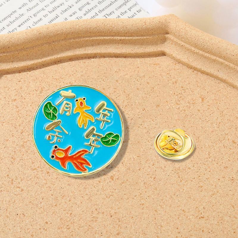 Retro Zodiac Products, Guochao Cartoon Faucet Brooch, Piercing Horse Needle, Oriental Dragon Men'S Suit Accessories Badge
