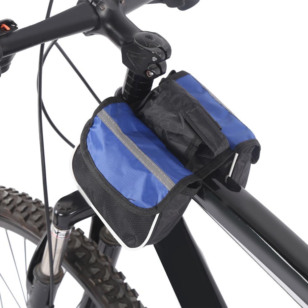 2PCS Hanging Bicycle Front Beam Bag 600D Oxford cloth Bike Frame Bag  Mountain Biking