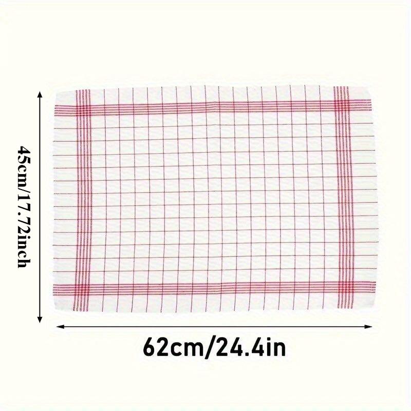1-10pcs Kitchen Tea Towels Plaid Rags Grid Towel Cotton Stripes Checkered Kitchen Towels Dining Room Supplies