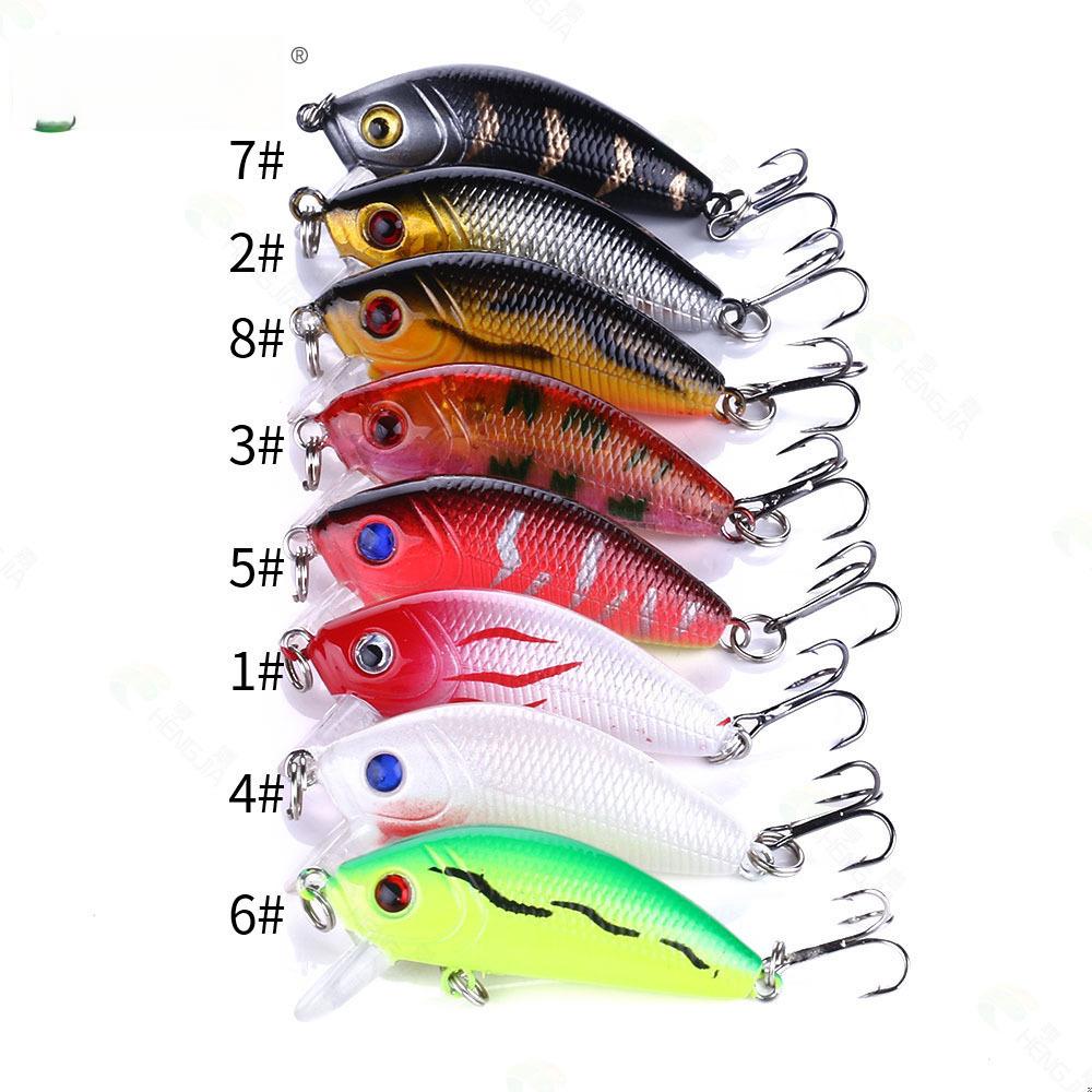 Bassangelköder Minnow5CM3.6GOberflächensystem10Hakenanzahl0.3-0.9MTief tauchender Mini-Hartköder
