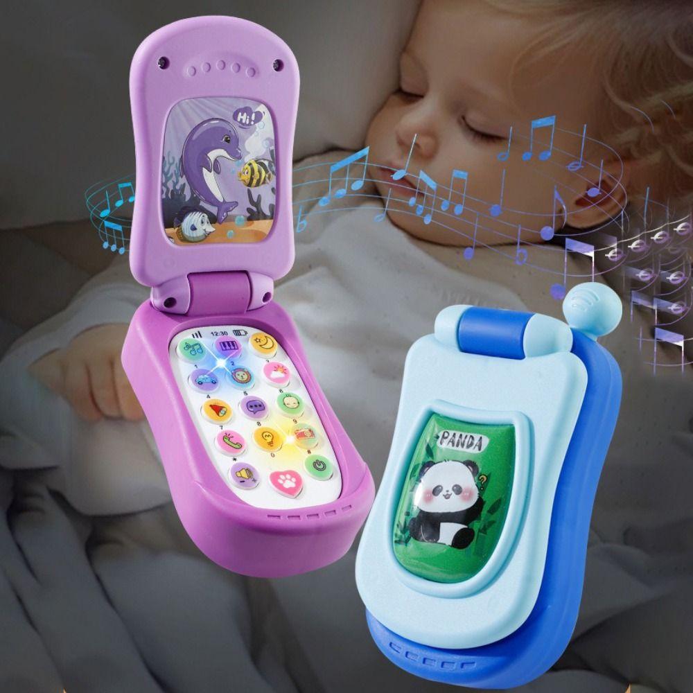 Flip Cover Simulation Flip Phone Voice Toy Music Phone Toy  Children's Day Gifts