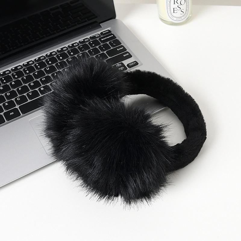 Flauschige und warme zusammenklappbare Plüsch-Ohrenwärmer für Winter-Outdoor-Aktivitäten halten Sie bei kaltem Wetter beim Skifahren warm.