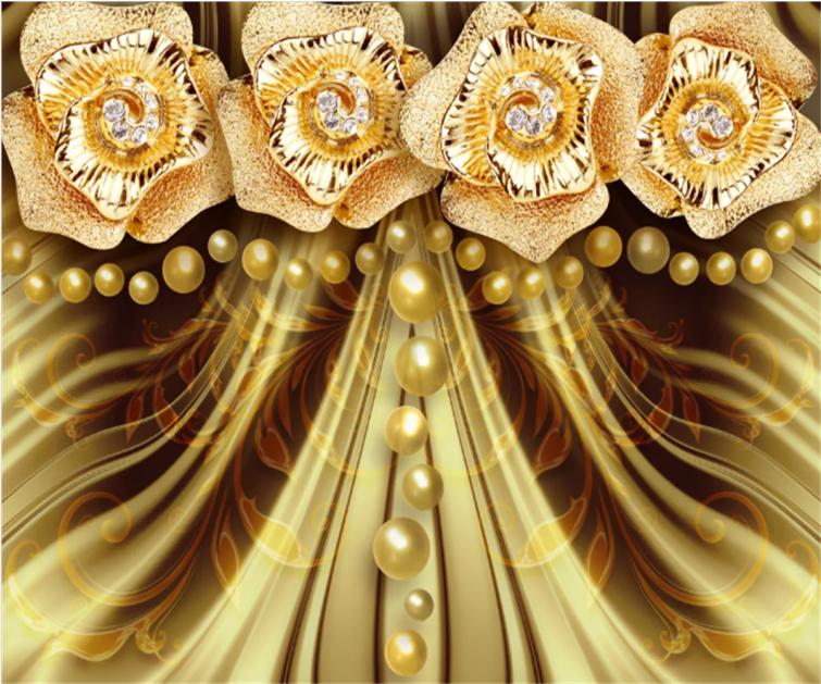 Tooling Wallpaper European Wedding Clothing Store Wall Stickers Background Luxury Villa Decoration Mural