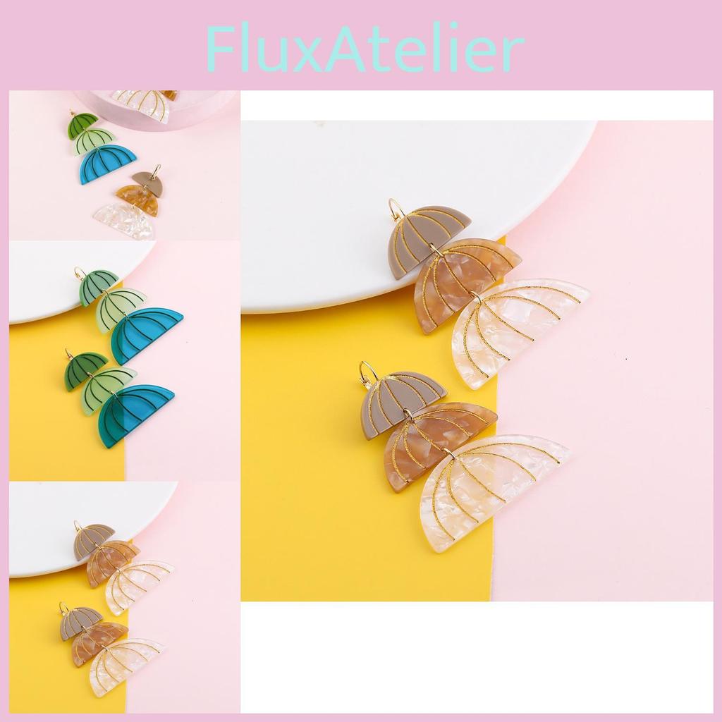 Earrings Modern Geometric For Women Stylish And Versatile Half Design Circle