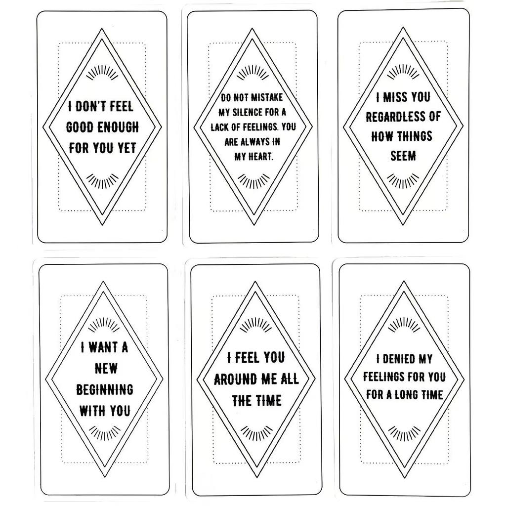 10.3*6cm Twin Flame Messages Oracle Cards Soulmate Deck for Psychic Love & Relationship Readings 54 Pcs Cards