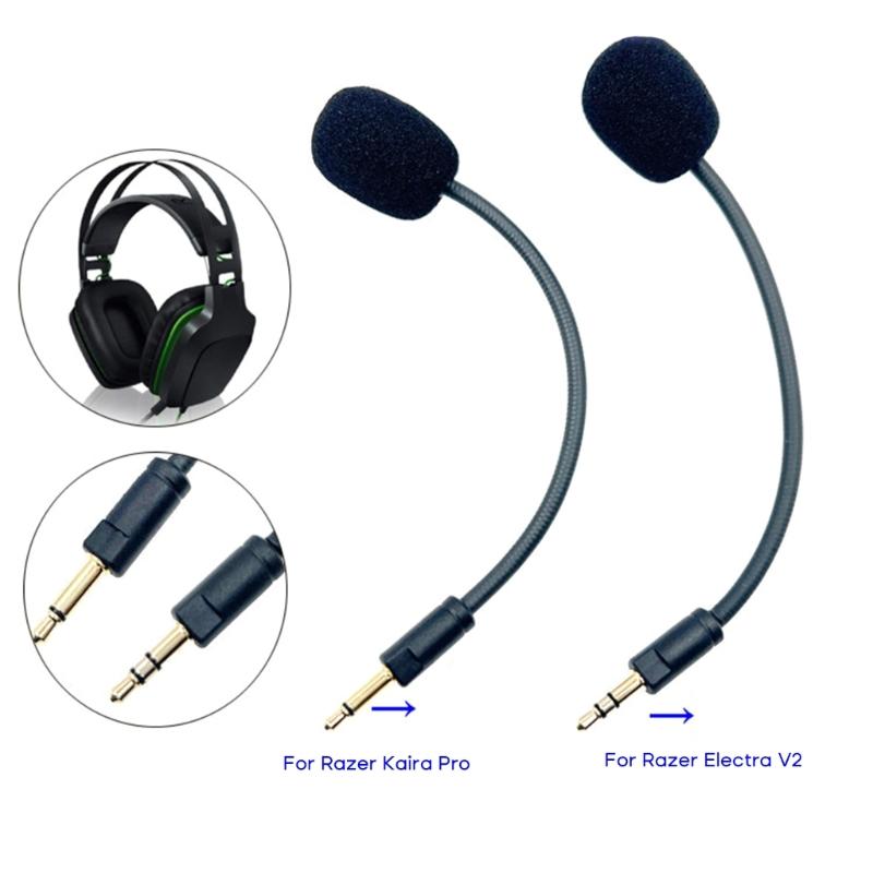 Detachable Game Mic Noise Canceling 3.5mm Microphone for Electra/Kaira Pro Headset Gold-plated 3.5mmJack Microphone