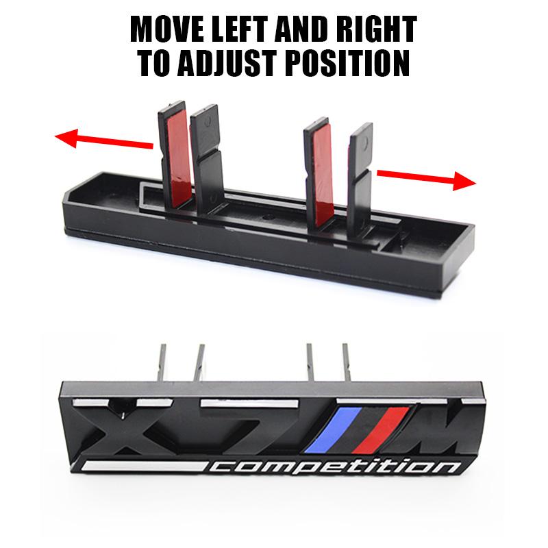 3D ABS M Logo Car Front Grille Badge Sticker Auto Badge Accessories For BMW M M2 X3 M4 X5M M6 M7 F48 G01 E84 E83 F39 F10 F30 G11