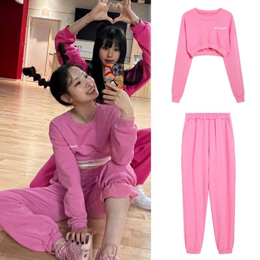 [USED] CRANK Crop Sweatshirt Pink