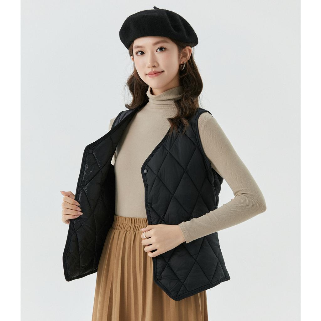 GMXIA Women's Autumn and Winter Short Velvet Vest Liner Warm Home Comfort Simple Women's Vest Jackets & Coats